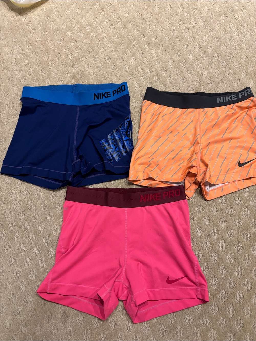 Nike Pro Dri Fit Women’s Performance Shorts Bundle Lot, Various colors
